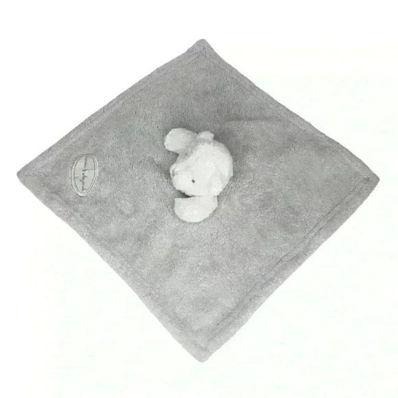 Blankets and Beyond plush bear lovey security blanket gray white - Picture 4 of 8